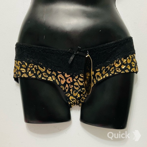 3 pcs Floral Lace / Golden Leopard Panties - Picture 5 of 8